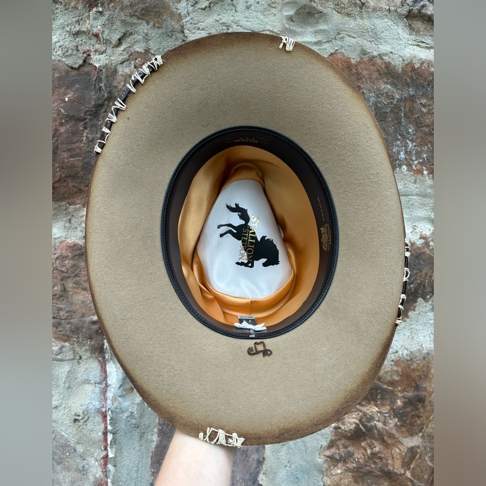SOLD READ DESCRIPTION BELOW 
New Stetson Stallion felt hat Sz 7 1/2 - Picture 5 of 5